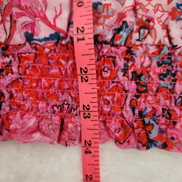 Ecru Ombre Mandala Pink Halter Silk Blend Top Size Small - Picture 16 of 16